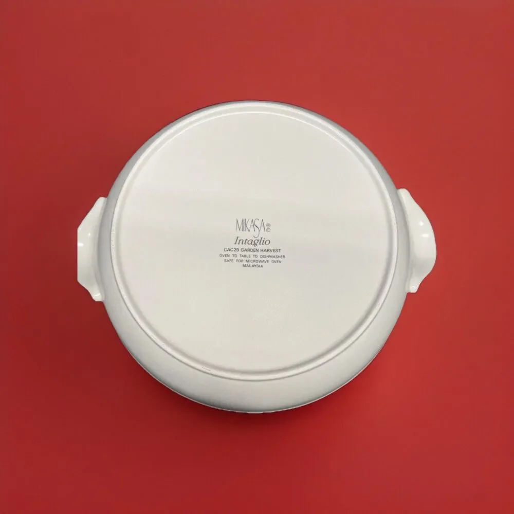 Mikasa Intaglio Garden Harvest CAC29 Round Covered Casserole Dish oven to table